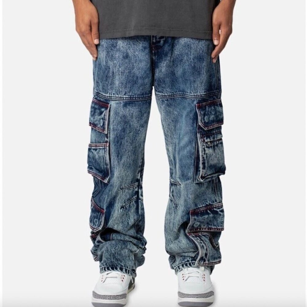 MNML Cargo Jeans 29 Blue